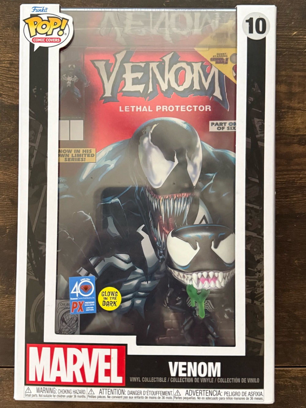 Funko Pop! Marvel Venom Comic Cover Figure - Black, White, Red, Green
